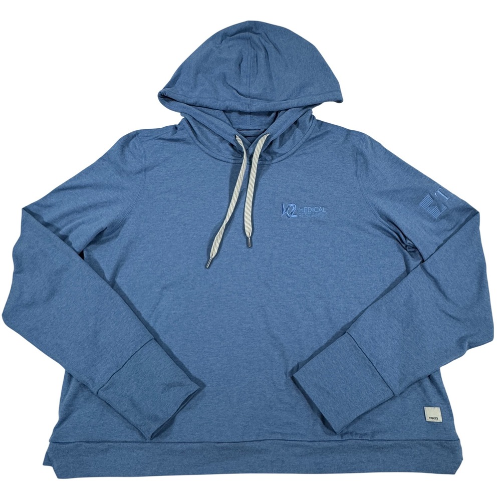 Vuori‎ Halo Essential Hoodie Women's Large Blue Heather VW226 K2 TPG Pullover